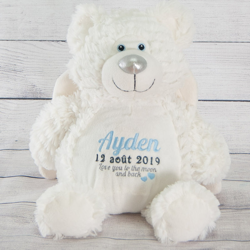 Angel bear with a custom message