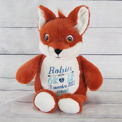 Fox teddy with Baby's Name