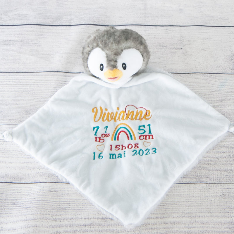 grey penguin lovey